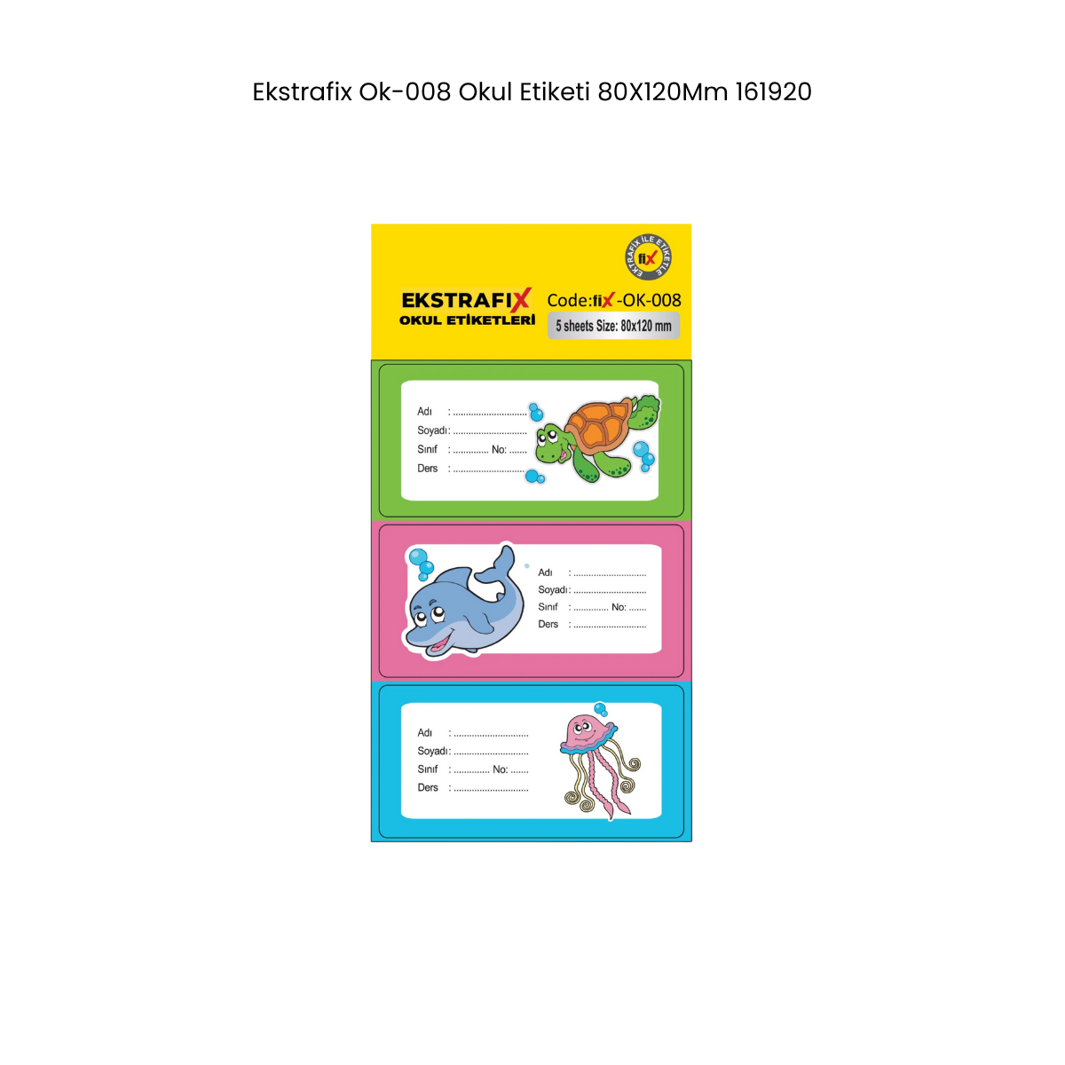 Ekstrafix Ok­006 Okul Etiketi 80X120Mm  161918