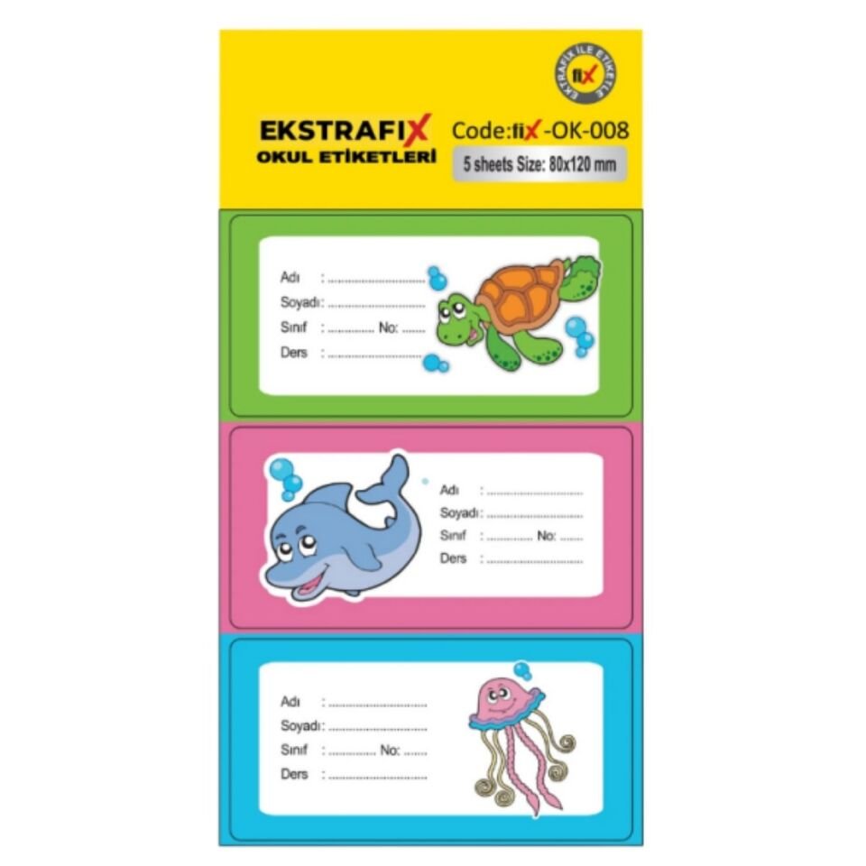 Ekstrafix Ok­006 Okul Etiketi 80X120Mm  161918
