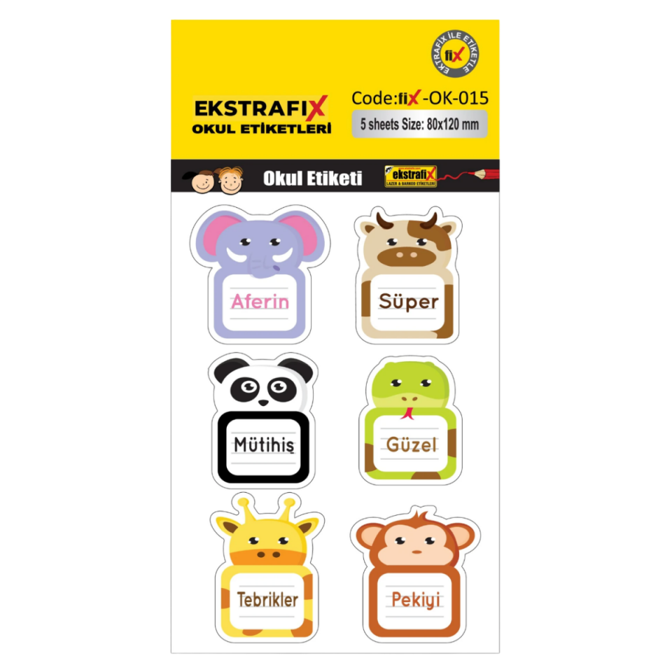 Ekstrafix Ok-015 Okul Etiketi 80X120Mm