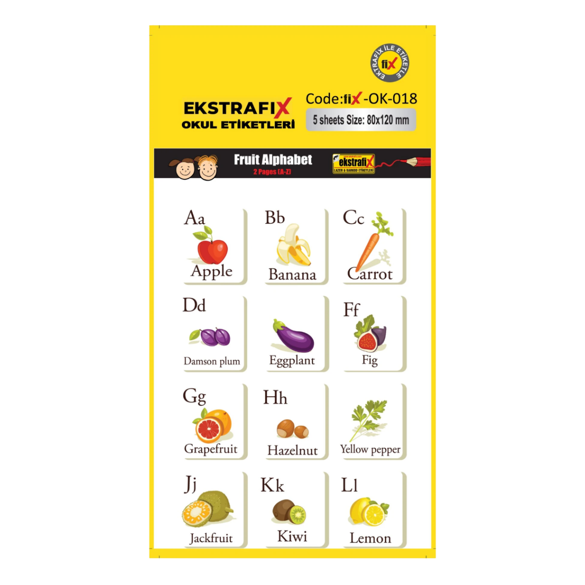 Ekstrafix Ok-018 Okul Etiketi 80X120Mm
