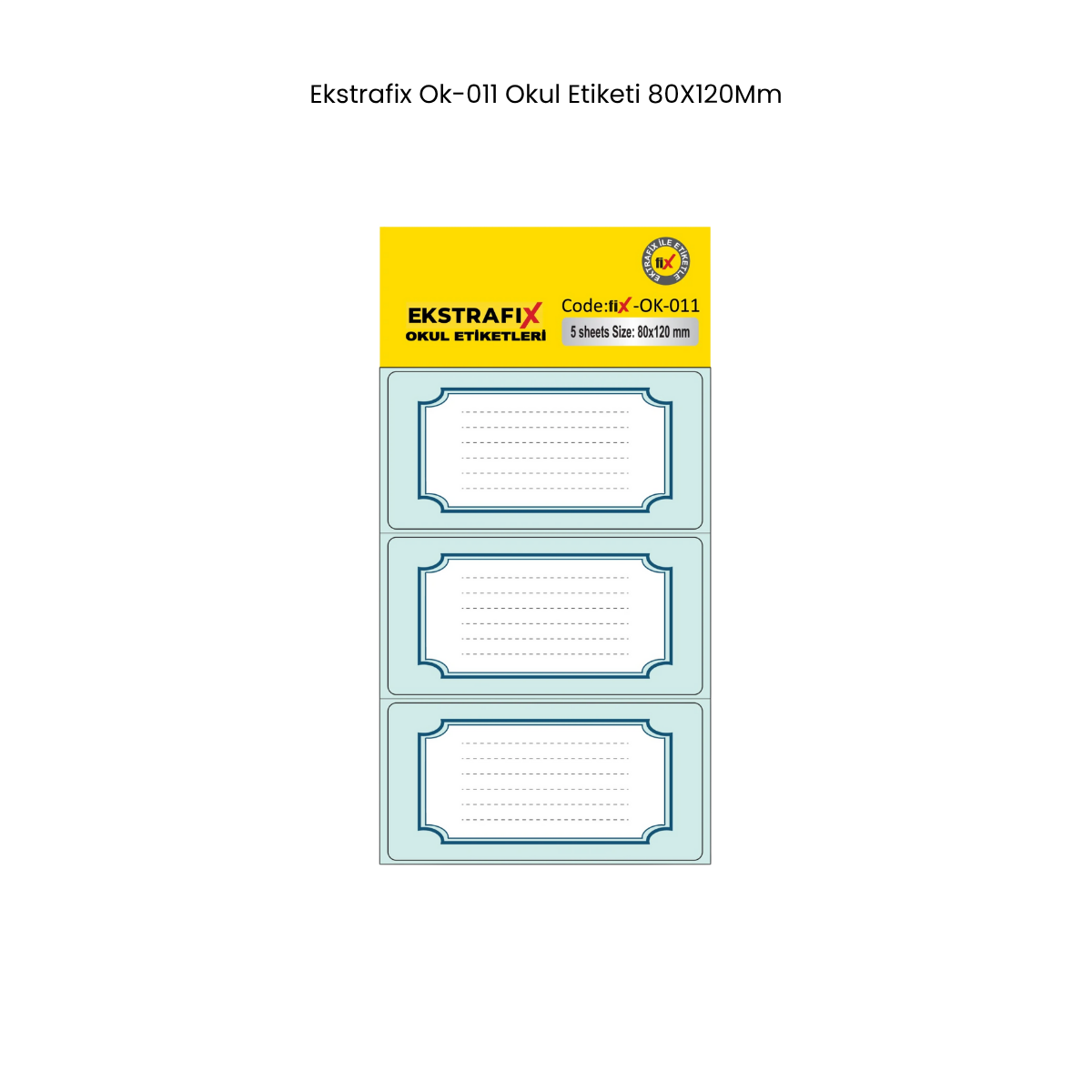 Ekstrafix Dl­001 Dekoratif Etiket  80X120Mm  161241