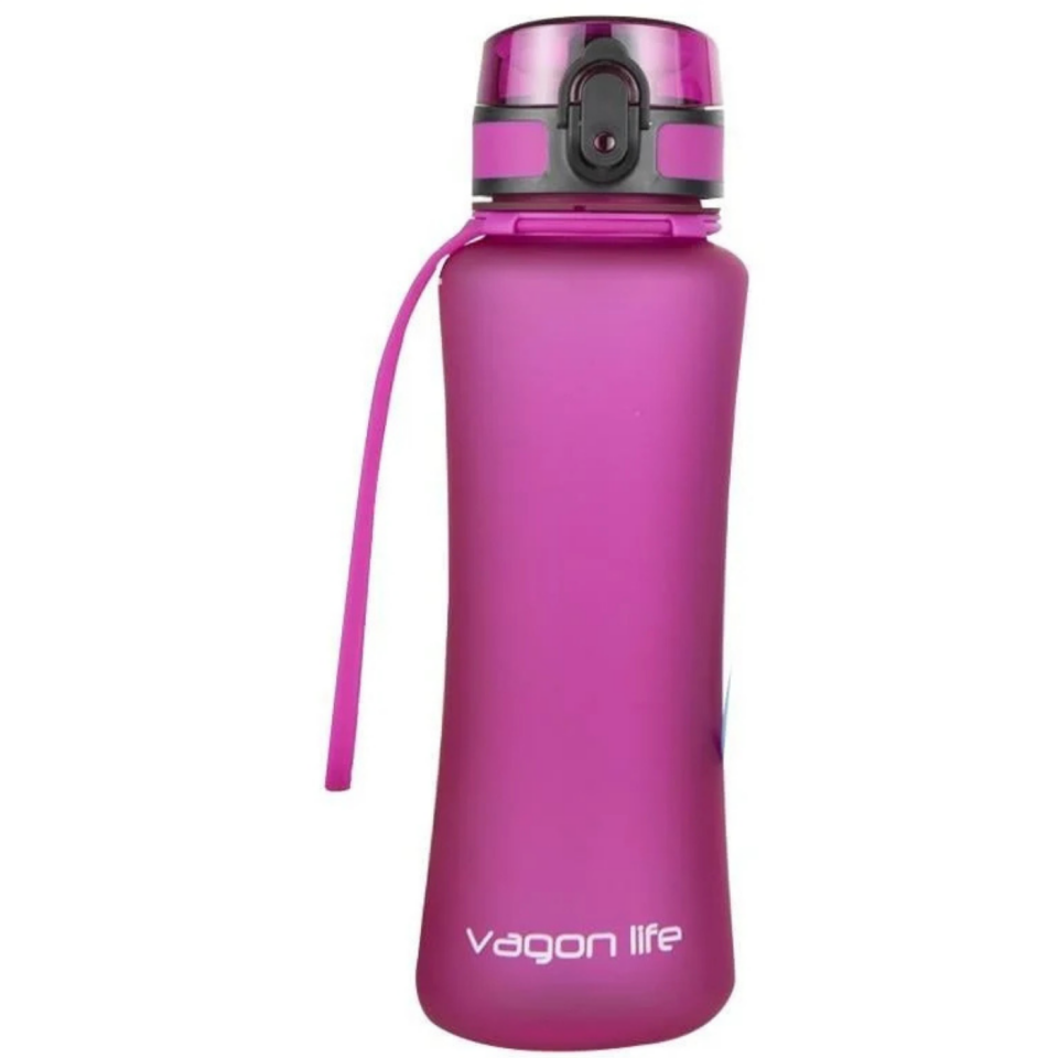 Vagonlife VGN-011 Soft-Touch Trıtan Su Matarası 550ml Mor