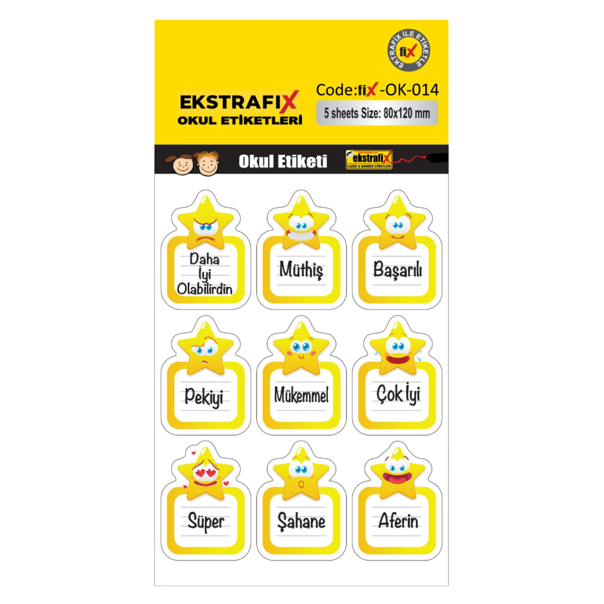 Ekstrafix Ok-014 Okul Etiketi 80X120Mm