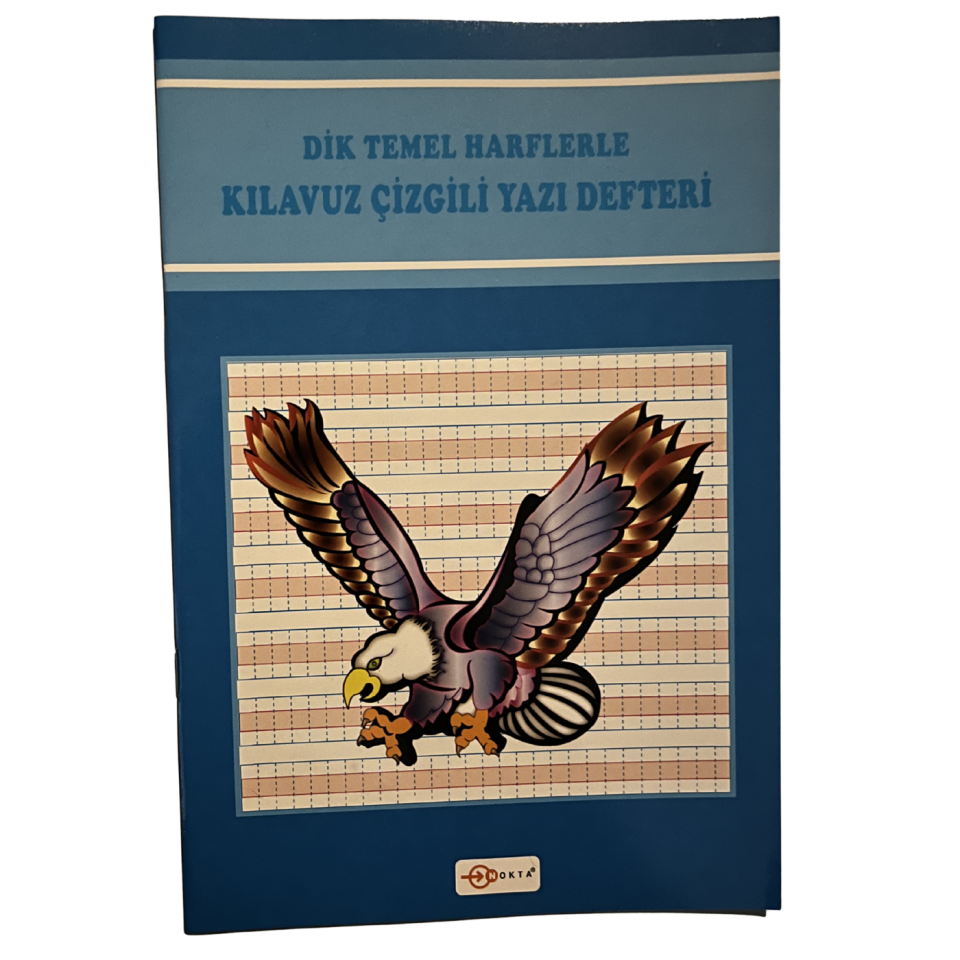 Nokta Dik Temel Harflerle Klavuz Çizgili Yazı Defteri