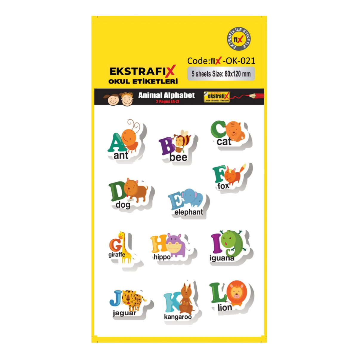 Ekstrafix Ok-021 Okul Etiketi 80X120Mm