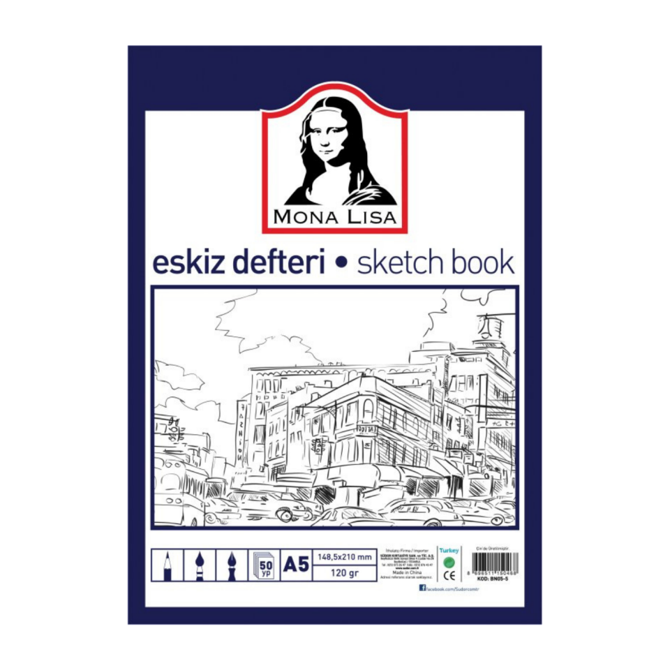 Monalisa Eskiz Defteri A5 120 g 50 Yaprak