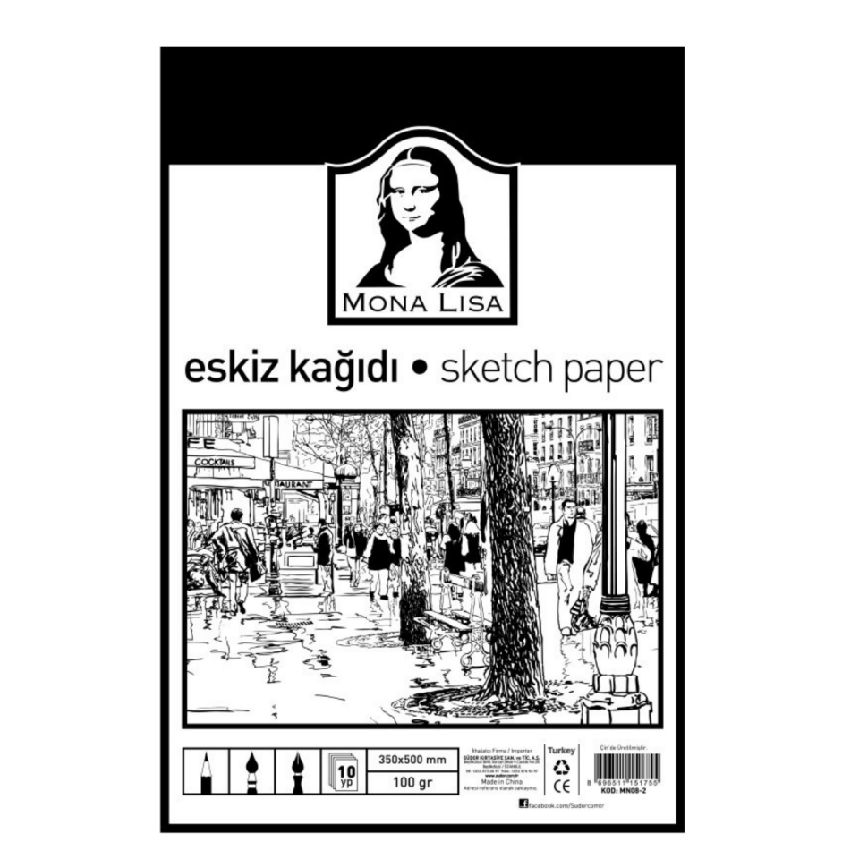 Monalisa Eskiz Kağıdı 35x50 100g 10 Yaprak