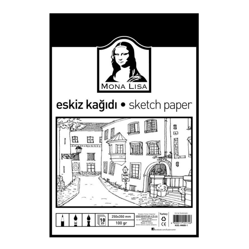 Monalisa Eskiz Kağıdı 25x35 100g 10 Yaprak