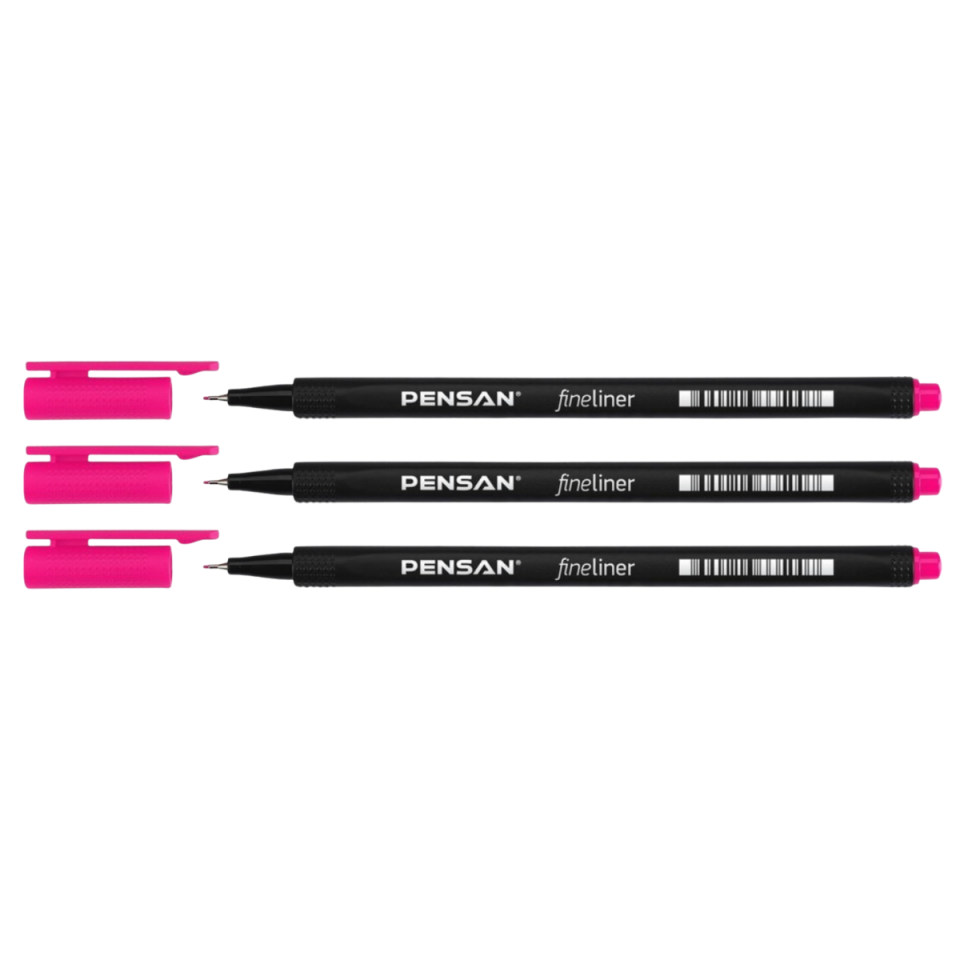Pensan Finelier Kalem 6500-9 Pembe 3'lü