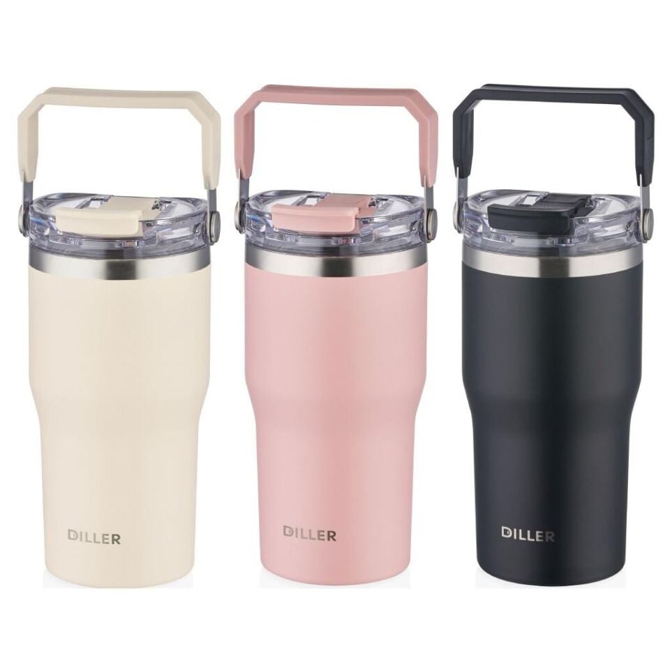 Diller D9168 Paslanmaz Çelik Matara 620ml Beyaz