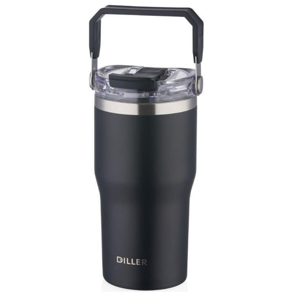 Diller D9168 Paslanmaz Çelik Matara 620 ml Siyah