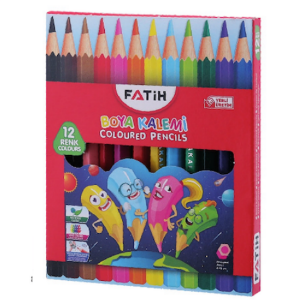 Fatih Kuru Boya 12 Renk Yarım Boy 33012