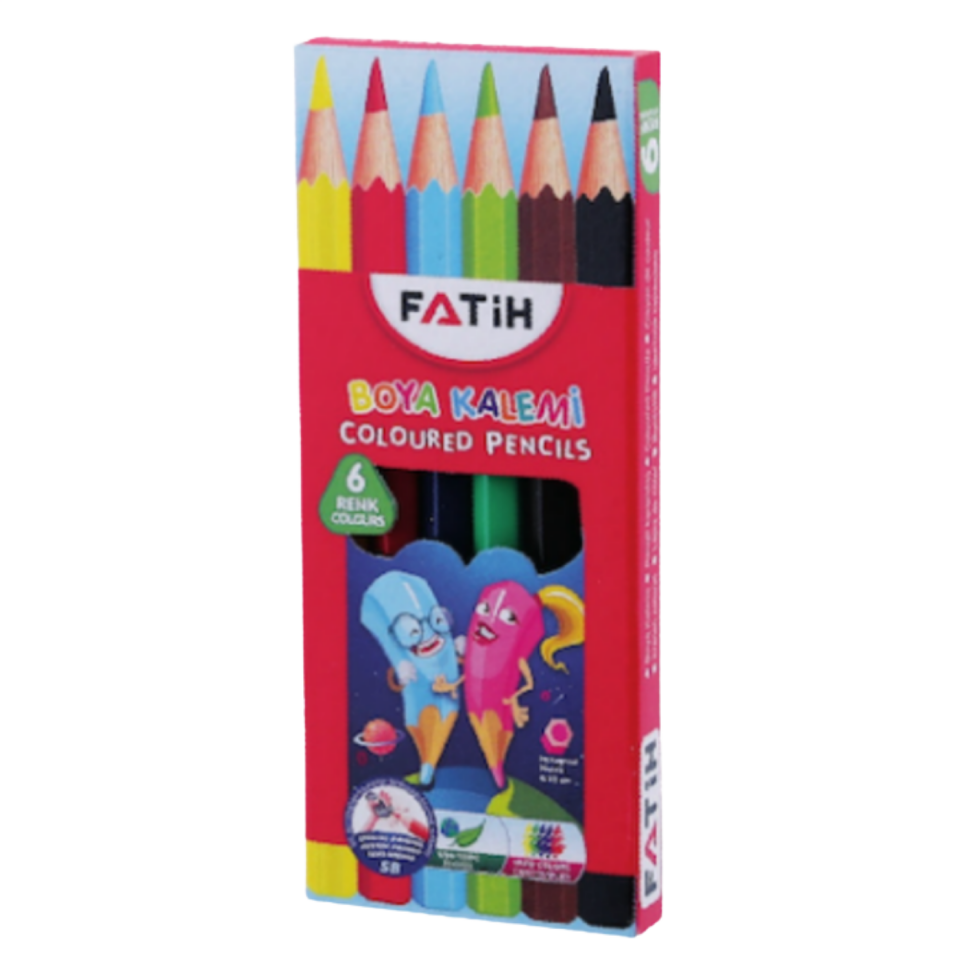 Fatih Kuru Boya 6 Renk Yarım Boy