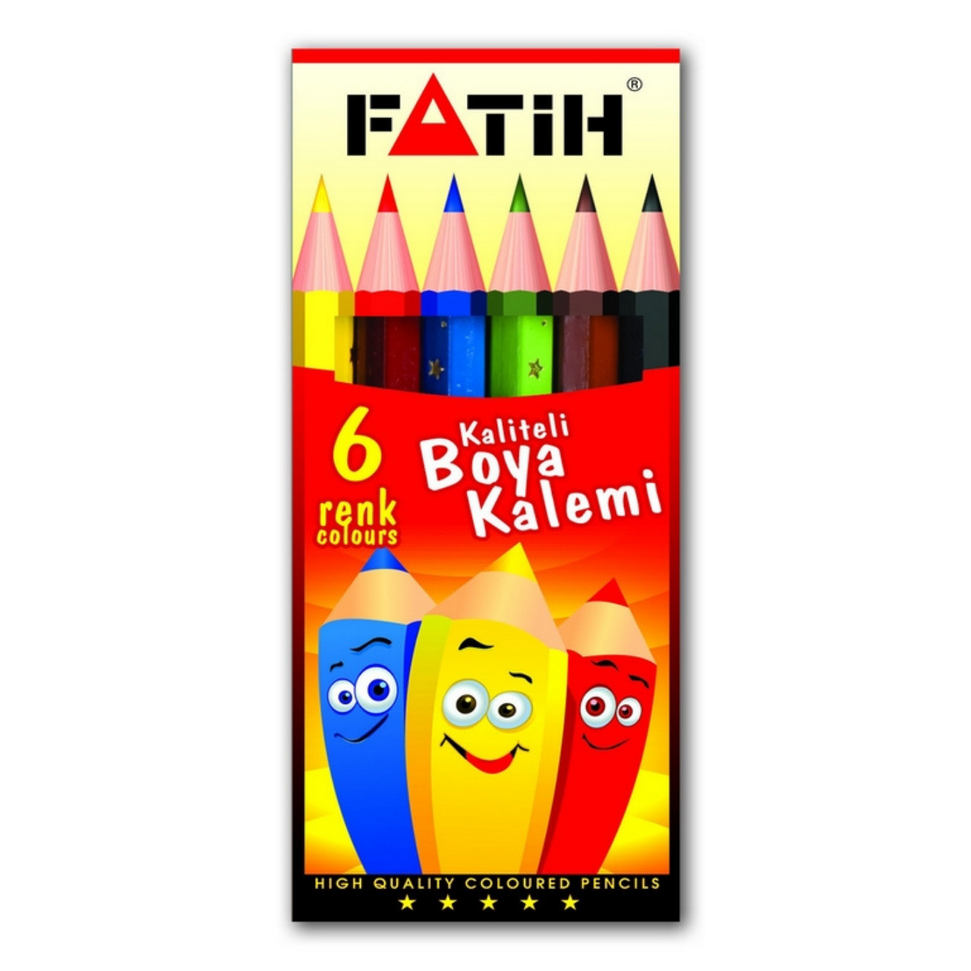Fatih 330006 Kuru Boya Yarım Boy 6 Renk