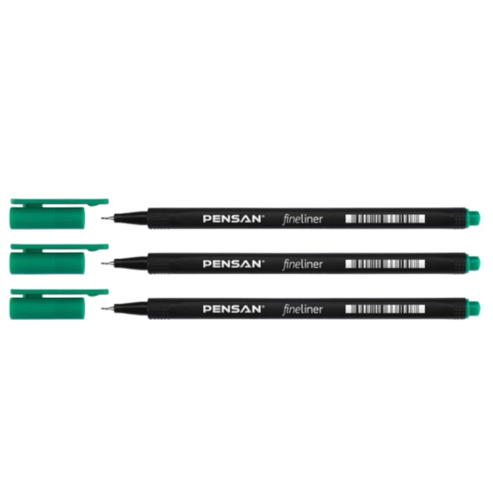 Pensan Finelier Kalem 6500-4 Yeşil 3'lü