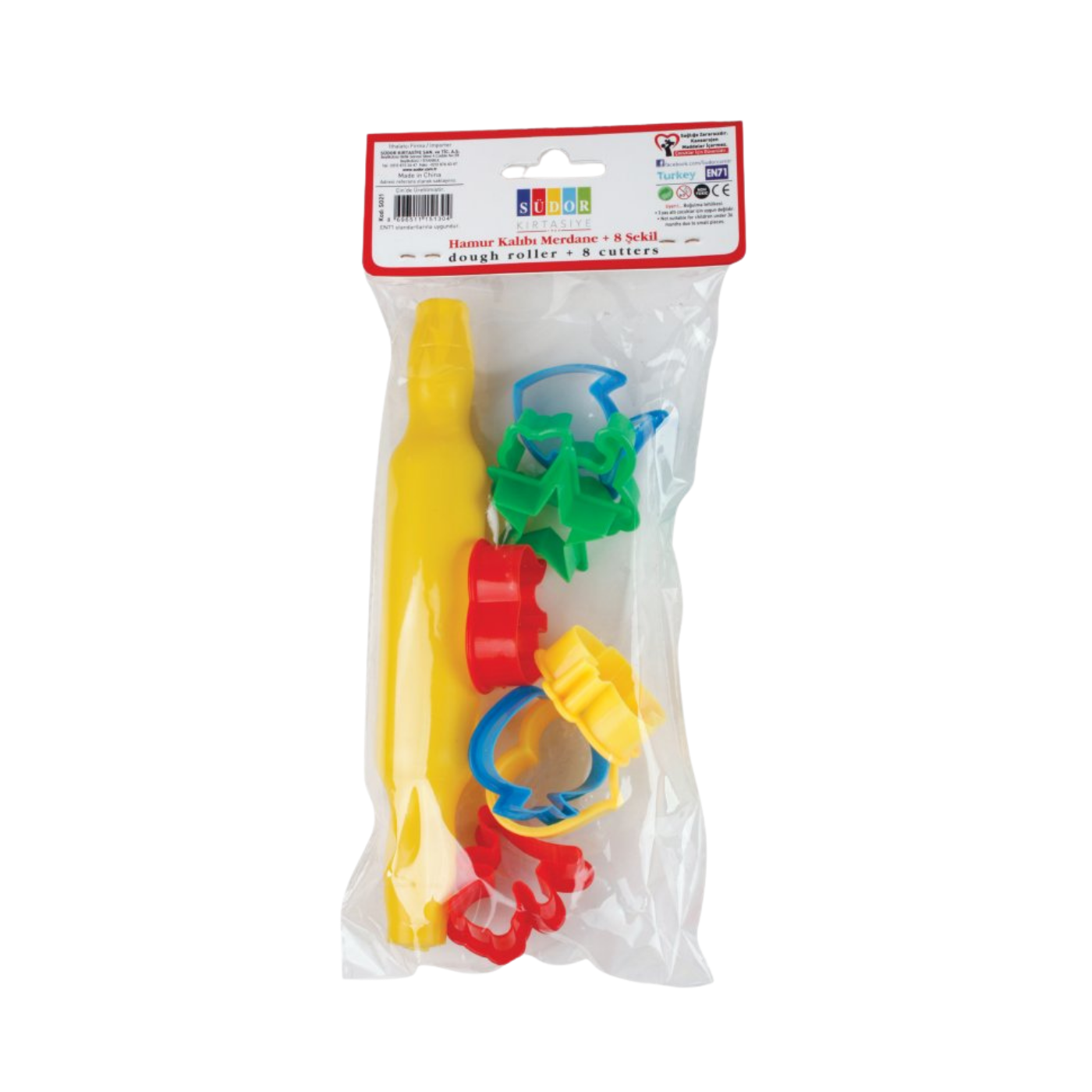 Südor Oyun Hamur Kalıbı Merdane + 8 Şekil