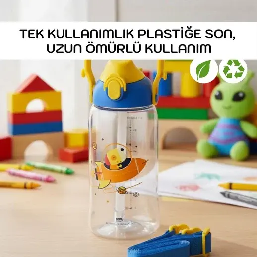 Uzspace 500 Ml Desenli Çocuk Matarası