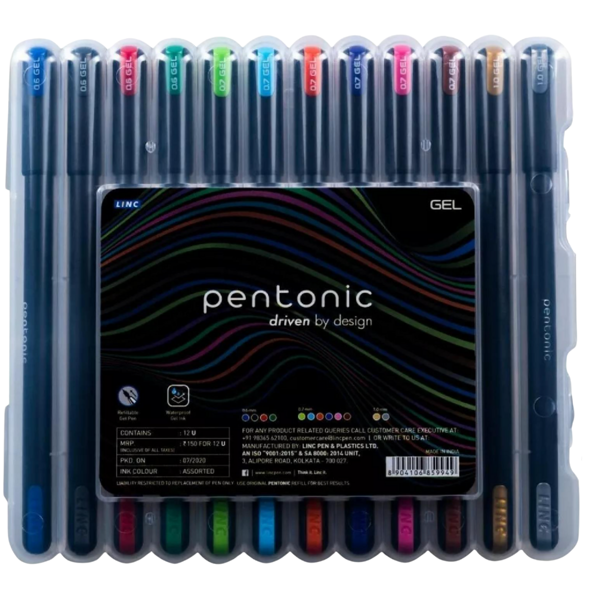 Pentonic 12 Li Glizt Simli  Jel Kalem Blister Set (Karışık Renk)