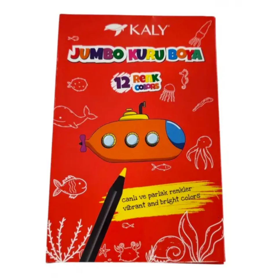 Silka Kaly 908 Tri Dark Jumbo Kuru Boya 12 Renk
