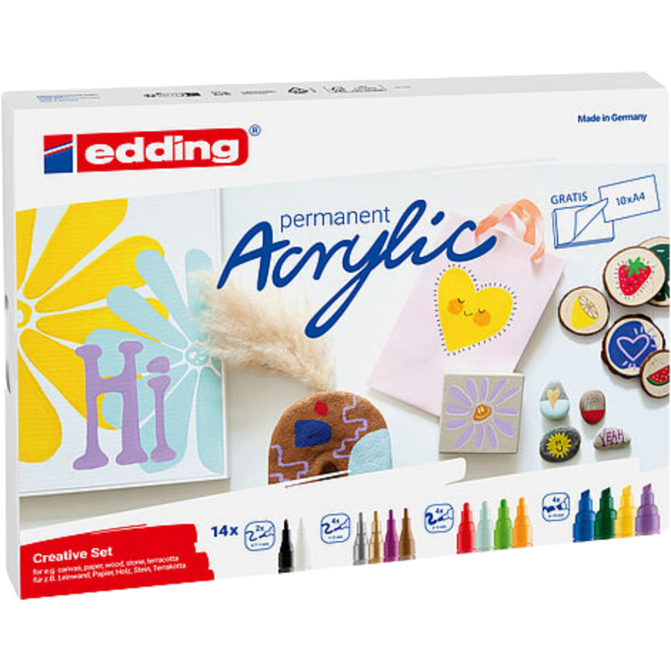 Edding Akrilik Yaratıcı Set Basic 14'lü Set Kutu 1499