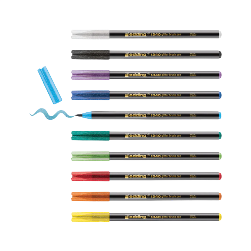 Edding 1340-K1099 Simli Fırça Uçlu Grafik Kalemi 10'lu Set