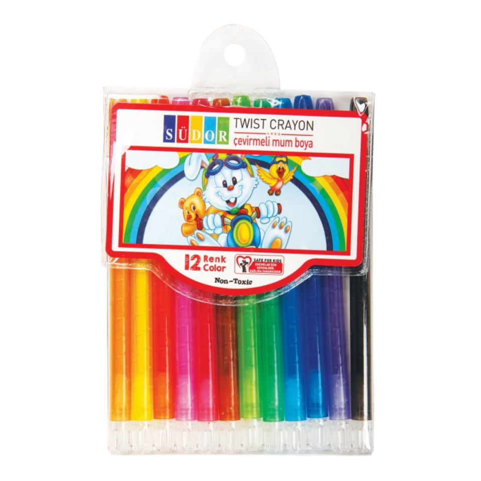 Südor Çevirmeli Mum Boya Set 12 Li