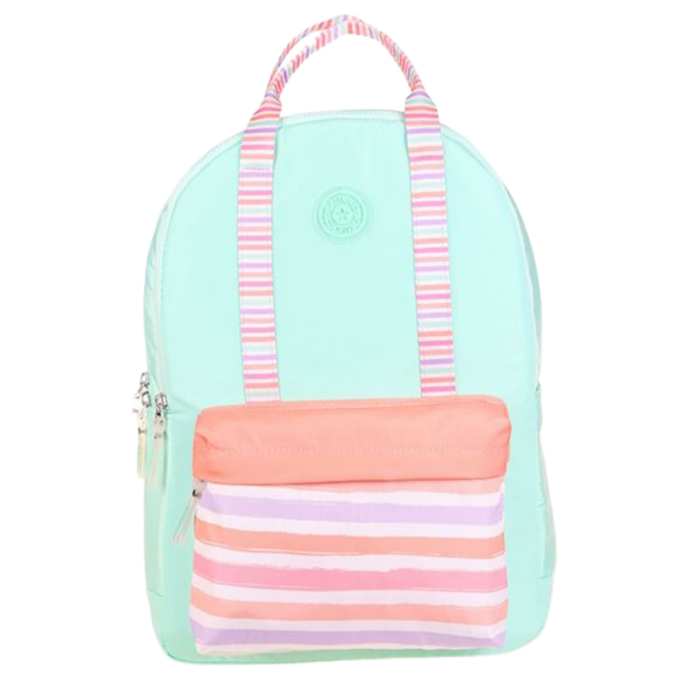 Kaukko Double Stripe Okul Sırt Çantası  (Mint) K1767