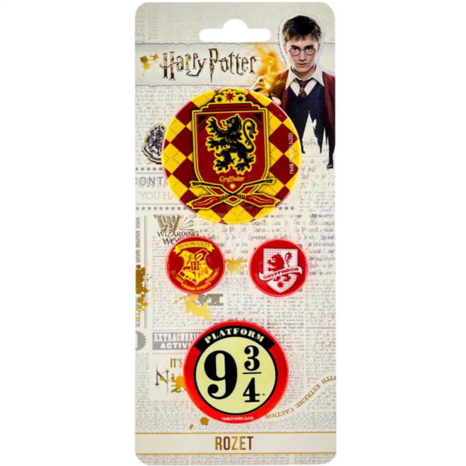 Harry Potter 4'lü Rozet Karışık Boy 3061210