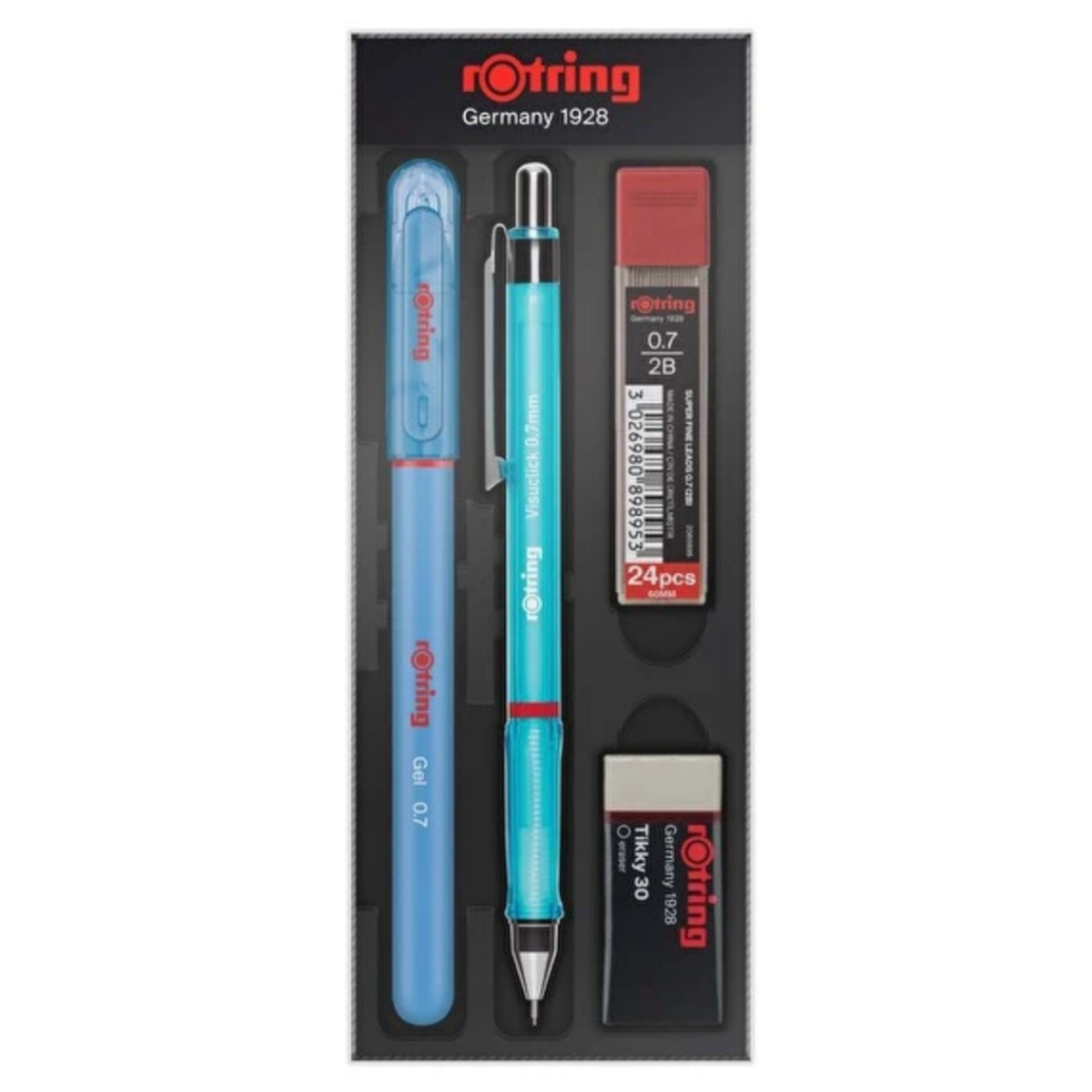 Rotring Visuclick Versatil 0.7 Uçlu Kalem + 2B Uç + Jel Kalem + Hediye Silgi Mavi Renkli Kalem
