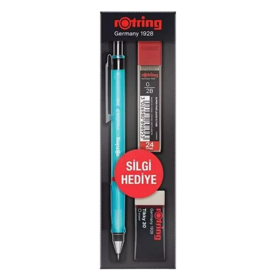 Rotring visuclick+min silgi okul seti mavi