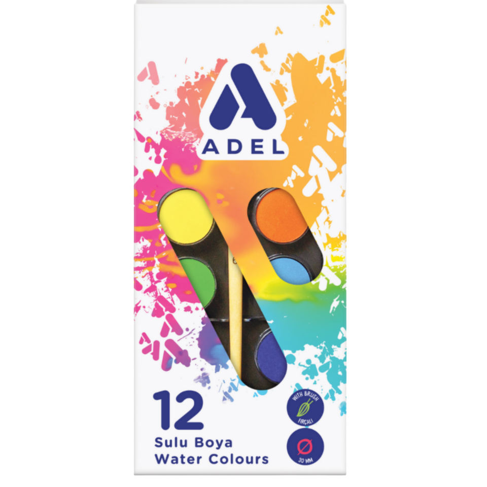 Adel Okul Öğrenci Boyama Seti ABS-003 Kırmızı