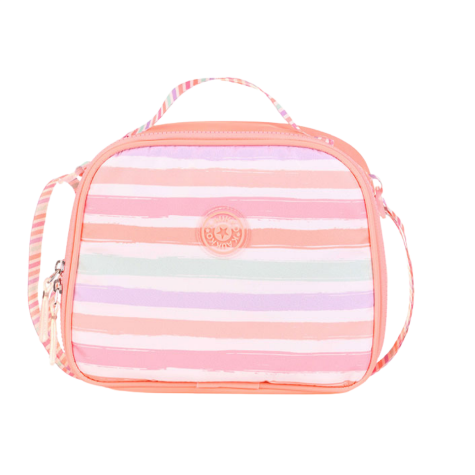 Kaukko Double Stripe Beslenme Çantası (Salmon) K9041