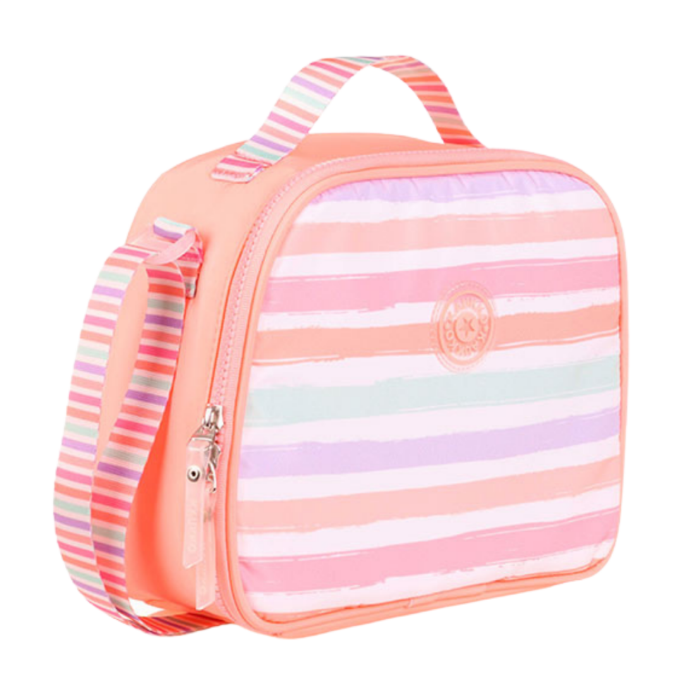 Kaukko Double Stripe Beslenme Çantası (Salmon) K9041