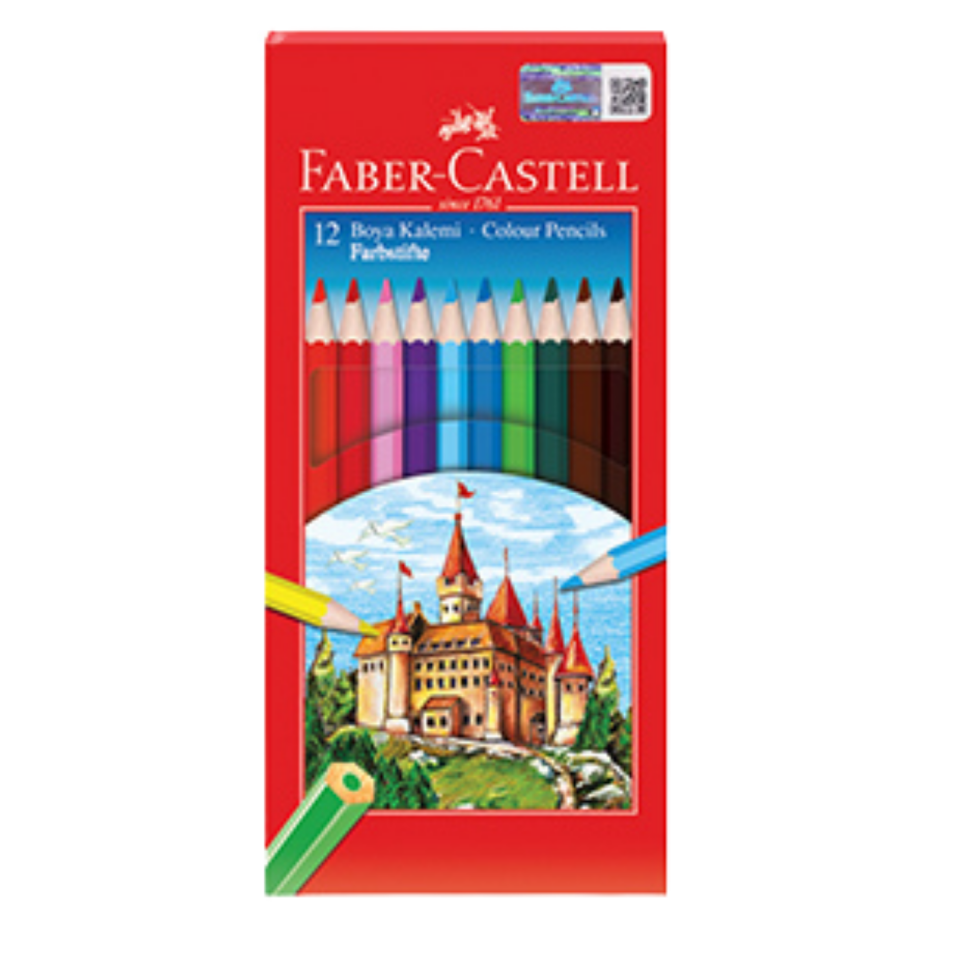 Faber Castell Okul Öğrenci Kırtasiye Seti 212 | 12’li Boya + Kalem Seti