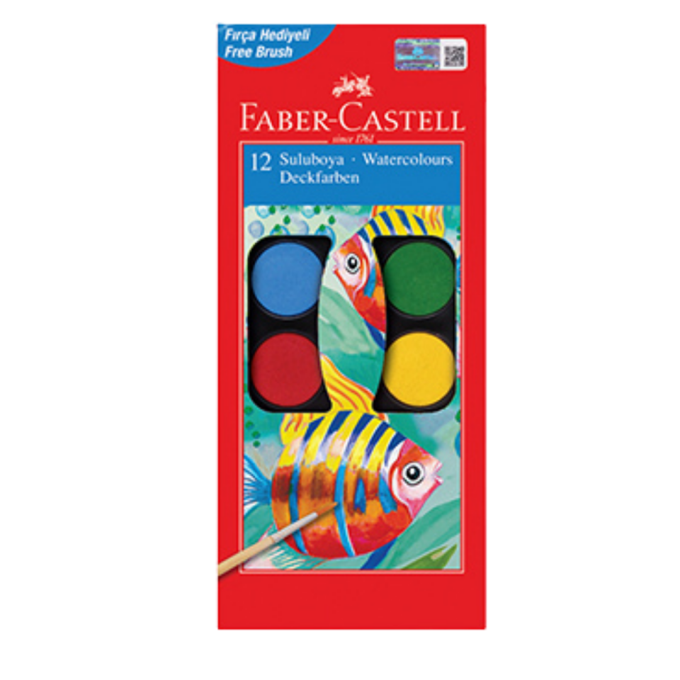 Faber Castell Okul Öğrenci Kırtasiye Seti 212 | 12’li Boya + Kalem Seti