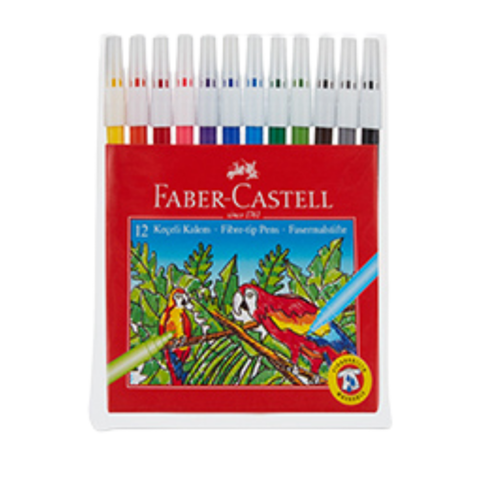 Faber Castell Okul Öğrenci Kırtasiye Seti 212 | 12’li Boya + Kalem Seti
