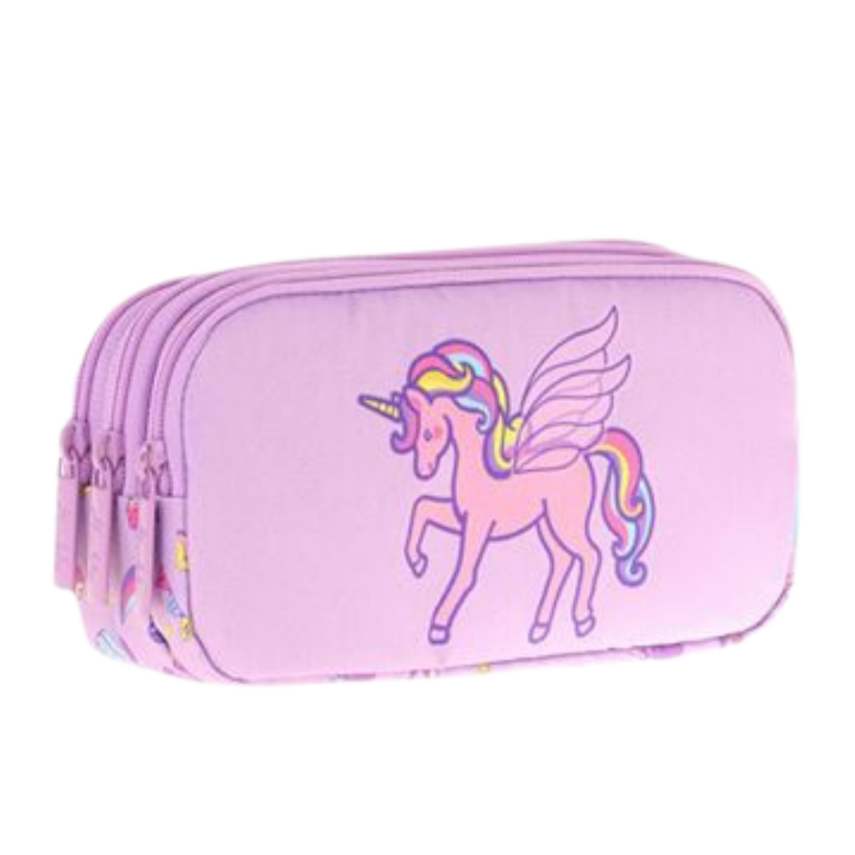 Kaukko Kıds 3 Bölmeli Kalem Çantası (Nak. Unıcorn) L8221