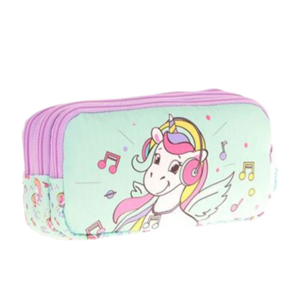 Kaukko Kıds 3 Bölmeli Kalem Çantası (Toys Unıcorn) L8234