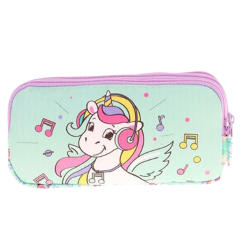 Kaukko Kıds 3 Bölmeli Kalem Çantası (Toys Unıcorn) L8234