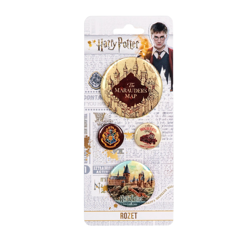 Harry Potter 4'lü Rozet Karışık Boy  306133-05