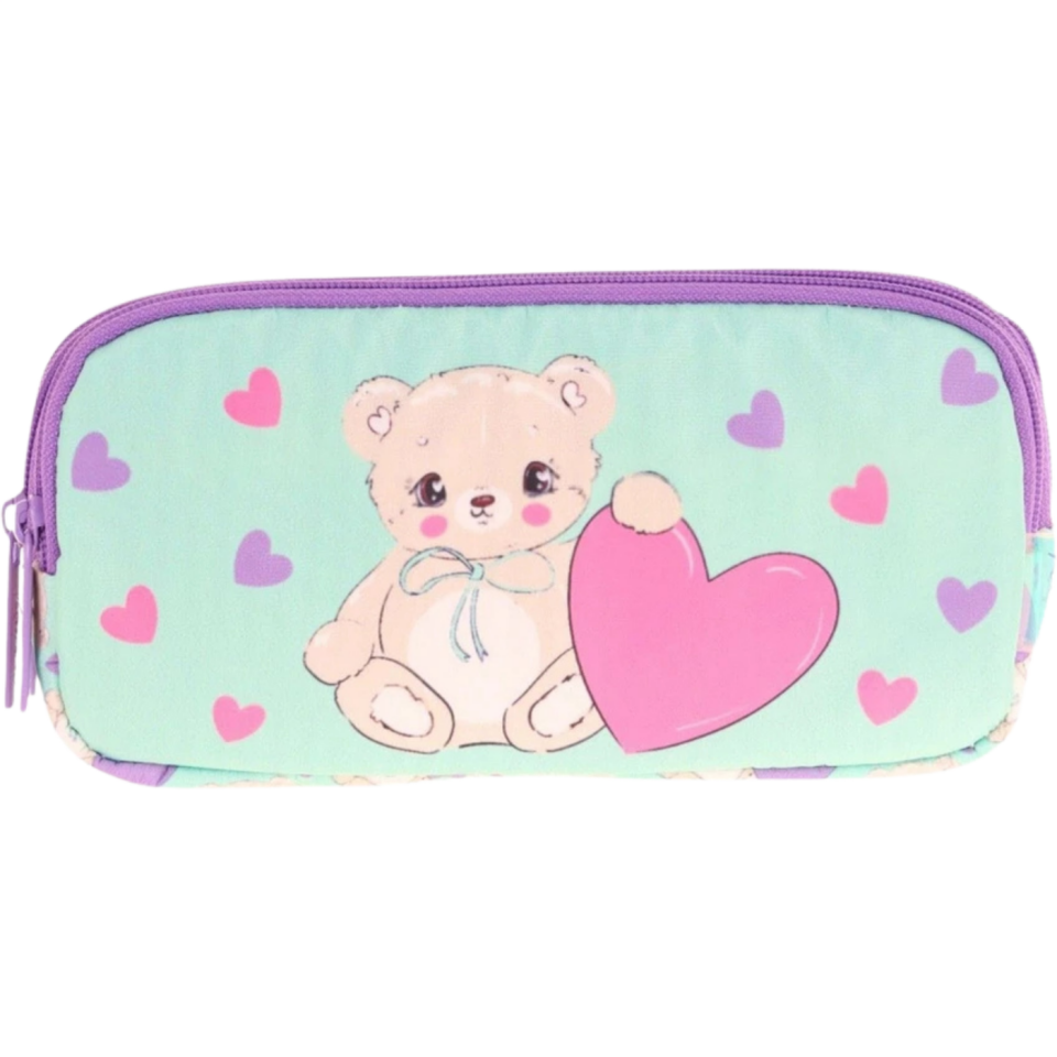 Kaukko Kıds 3 Bölmeli Kalem Çantası (Plush Bear) L8239