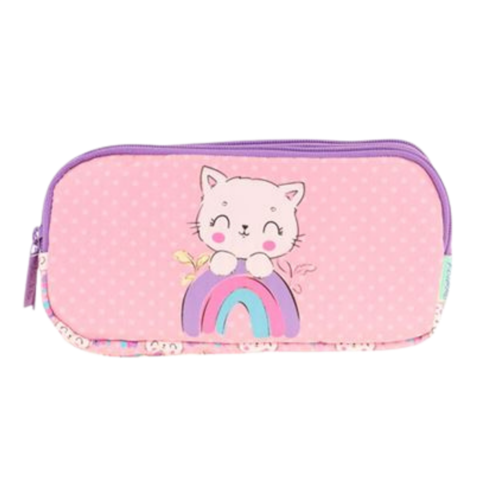 Kaukko Kıds 3 Bölmeli Kalem Çantası (Plush Cat) L8241