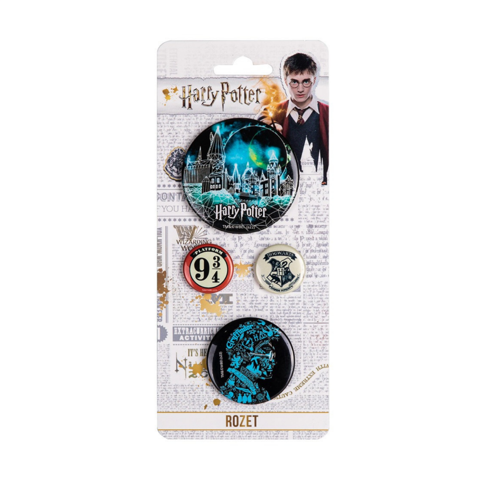 Harry Potter 4'lü Rozet Karışık Boy  306135-07