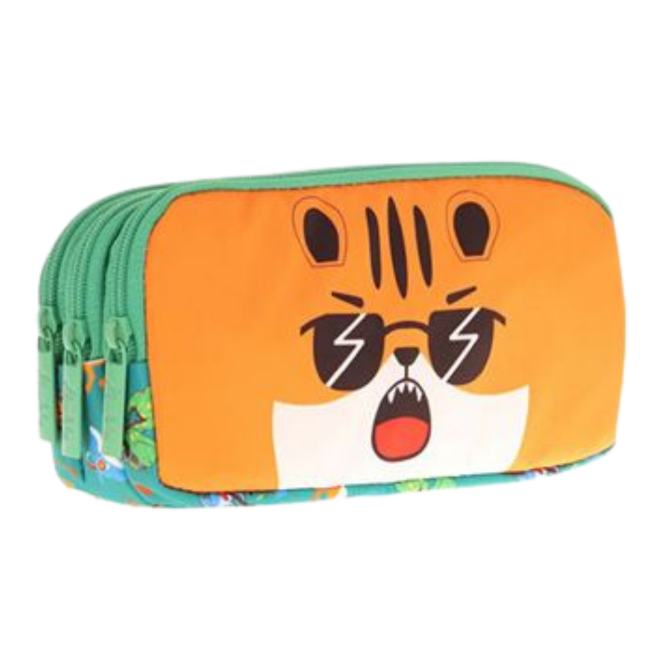 Kaukko Kıds 3 Bölmeli Kalem Çantası (Toys Tıger) L8254