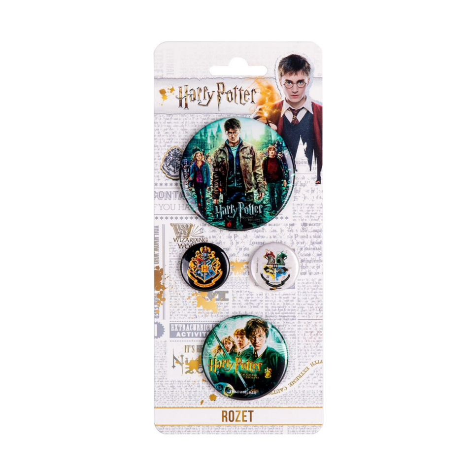 Harry Potter 4'lü Rozet Karışık Boy 306137-09
