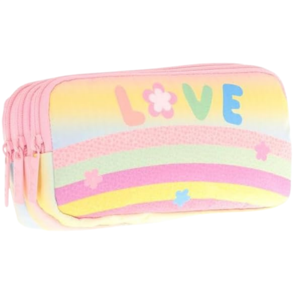 Kaukko Kıds 3 Bölmeli Kalem Çantası (Magıc Love) L8214­1