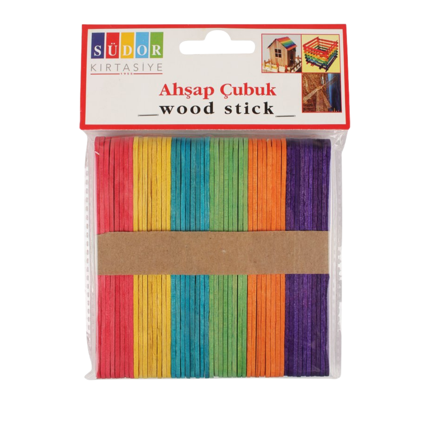 Südor Ahşap Çubuk Küçük Renkli