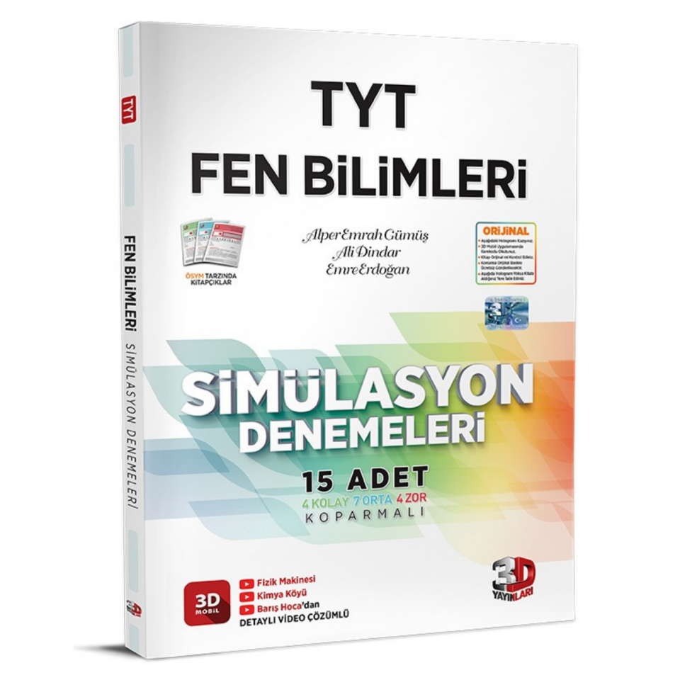 3D Yayınları TYT Fen Simülasyon Denemeleri