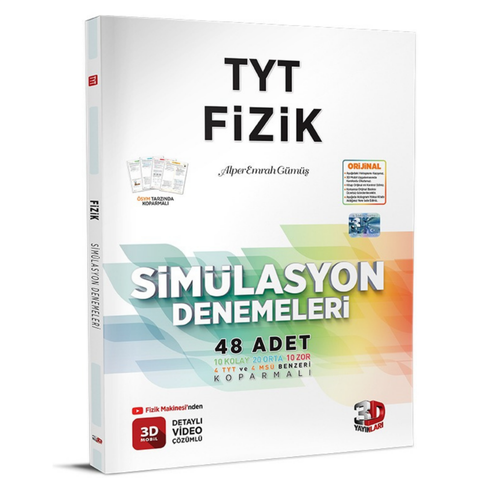 3D Yayınları TYT Fizik Simülasyon Denemeleri