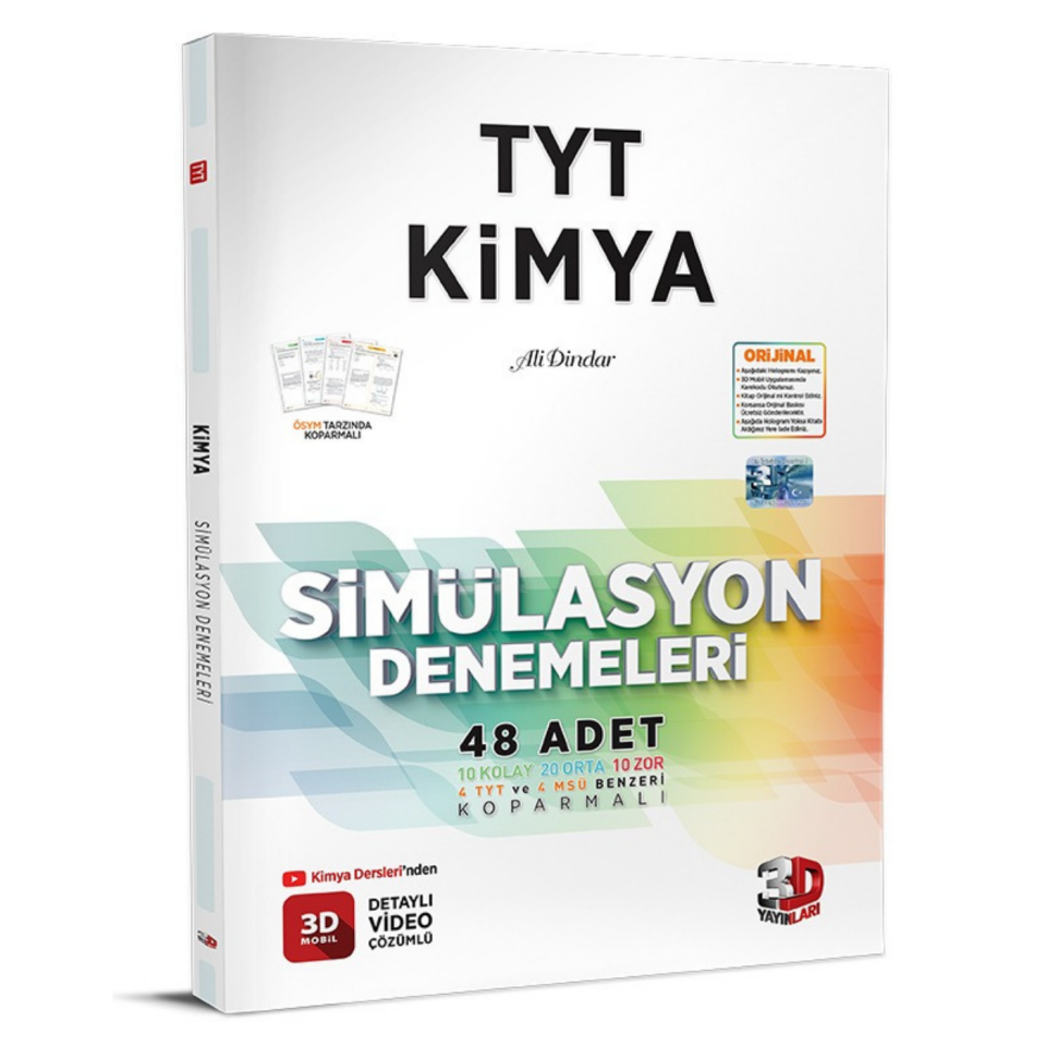 3D Yayınları TYT Kimya Simülasyon Denemeleri